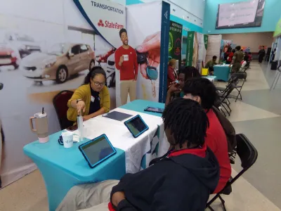 Image of Students with technology devices